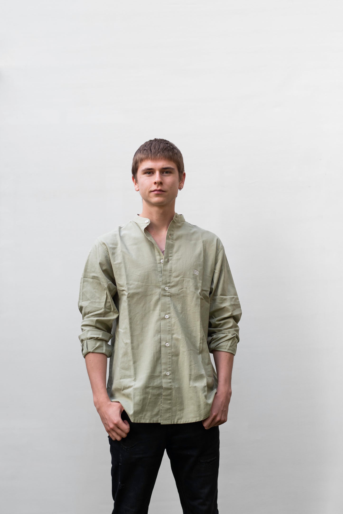 Camisa Mao Lime Lagoon
